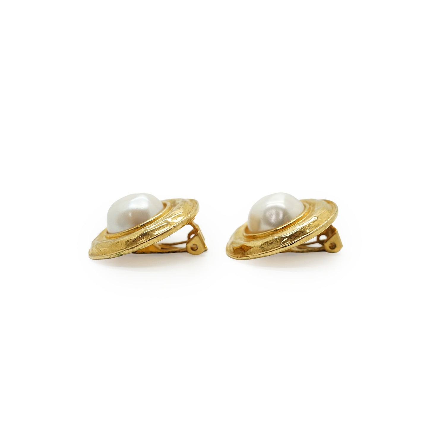 Faux Pearl Round Clip-on Earrings GP