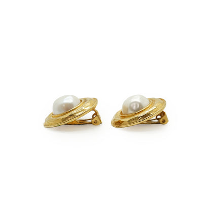 Faux Pearl Round Clip-on Earrings GP