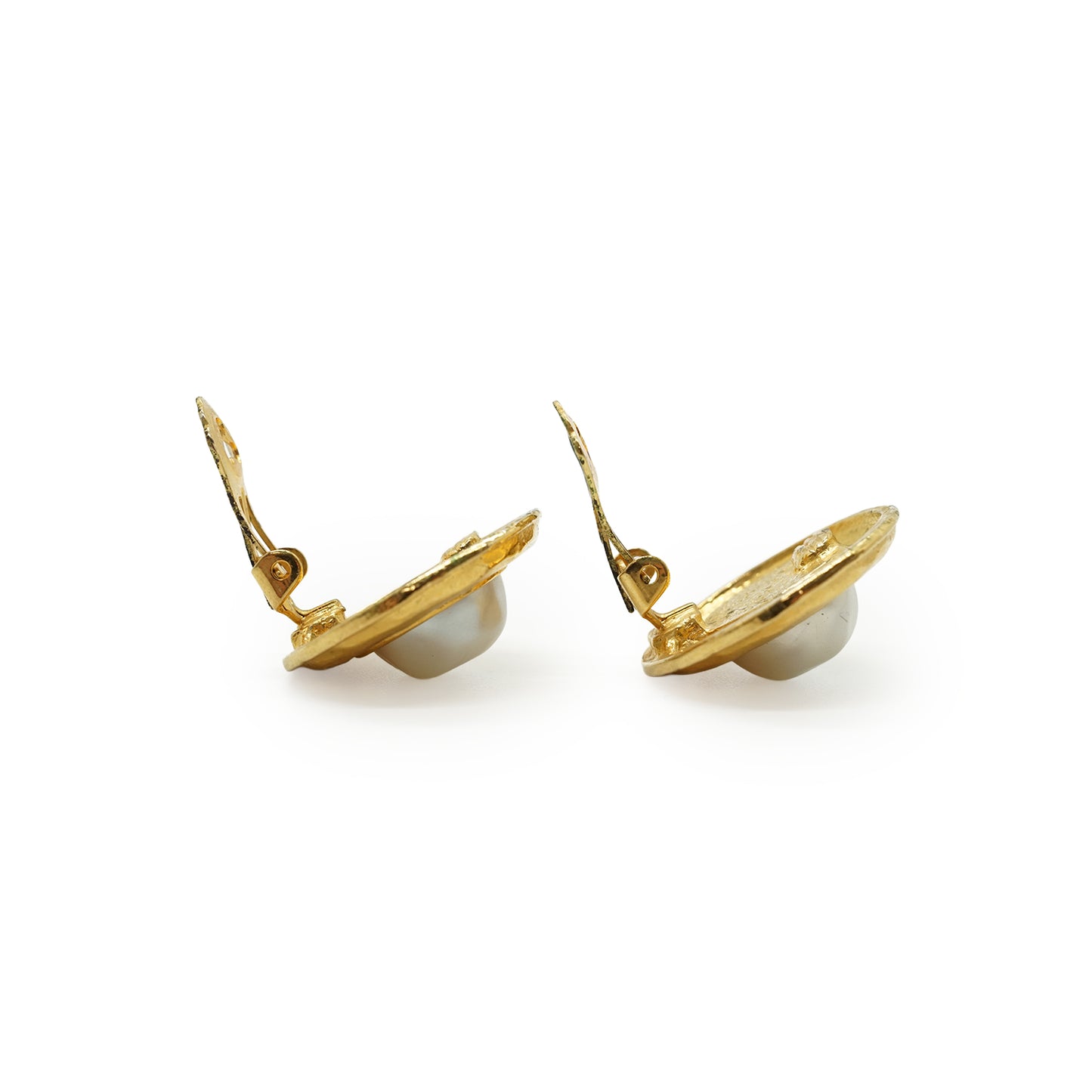 Faux Pearl Round Clip-on Earrings GP