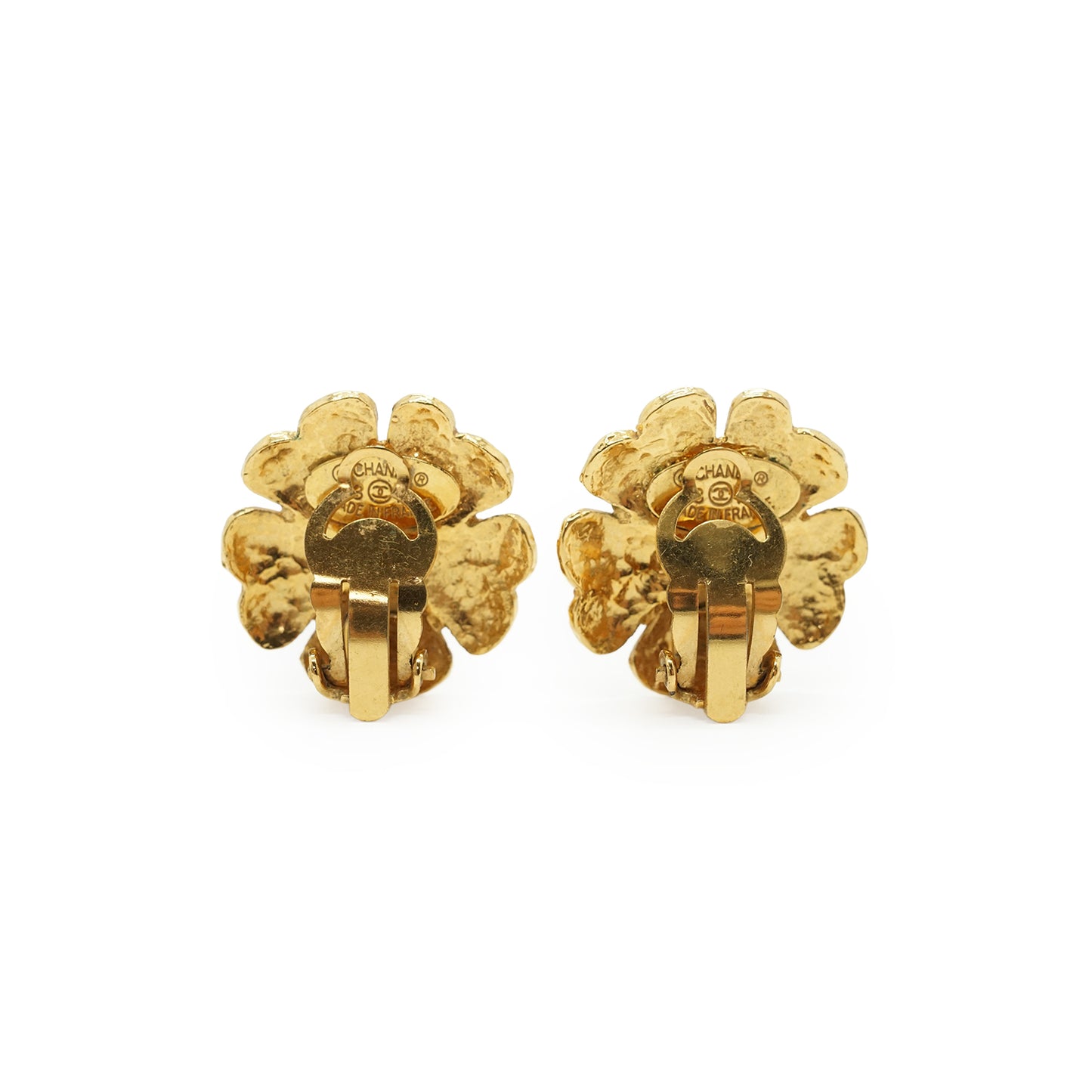 Camellia Pearl Clip-on Earrings GP
