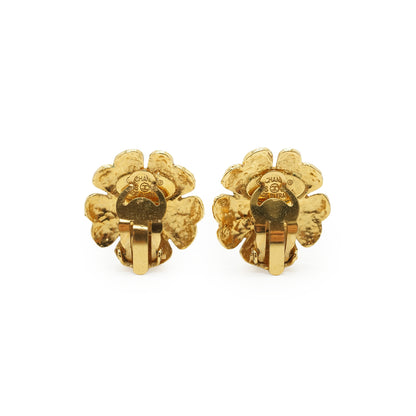Camellia Pearl Clip-on Earrings GP