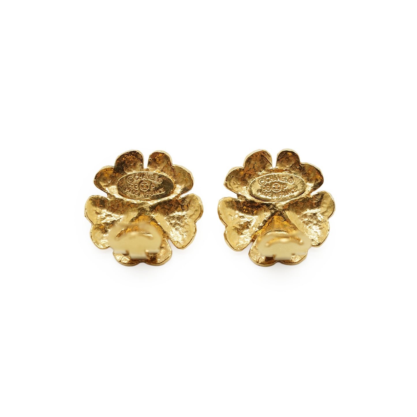 Camellia Pearl Clip-on Earrings GP