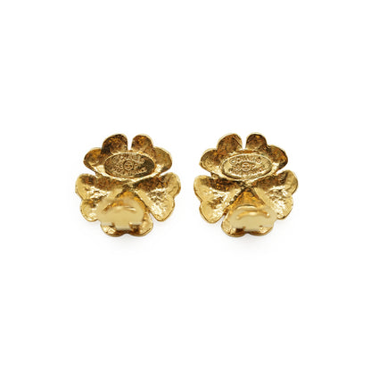 Camellia Pearl Clip-on Earrings GP