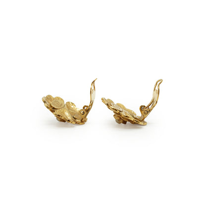 Camellia Pearl Clip-on Earrings GP