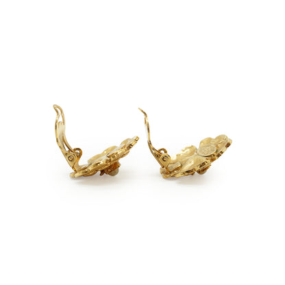 Camellia Pearl Clip-on Earrings GP