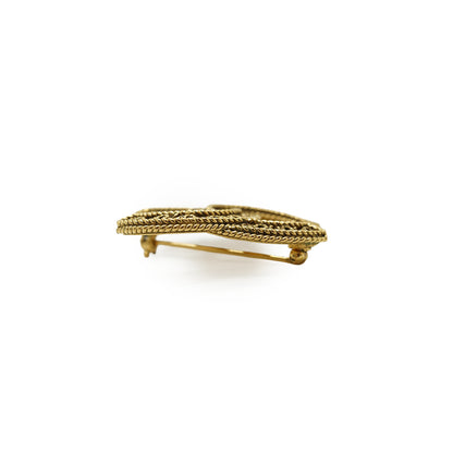 Vintage CC Filigree Rope Brooch Small