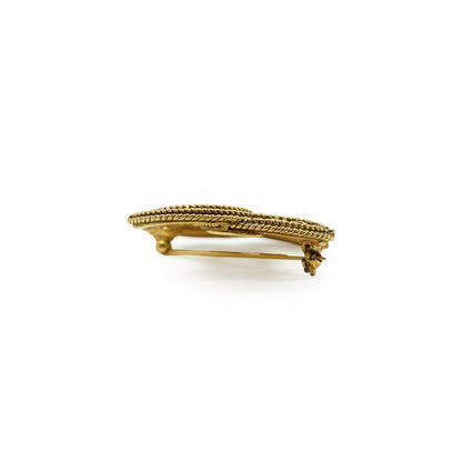 Vintage CC Filigree Rope Brooch Small