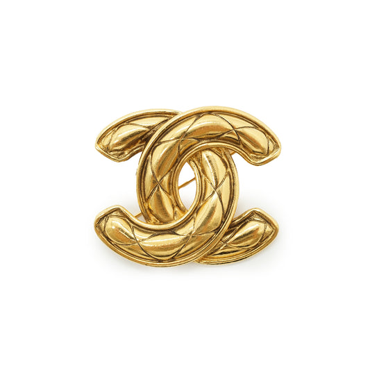 Large CC Matelasse Brooch GP