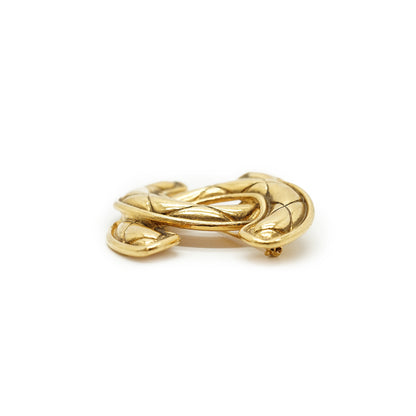 Large CC Matelasse Brooch GP