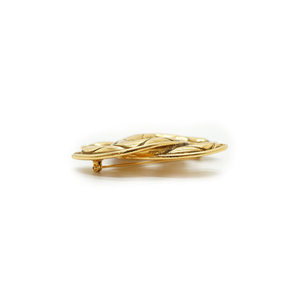 Large CC Matelasse Brooch GP