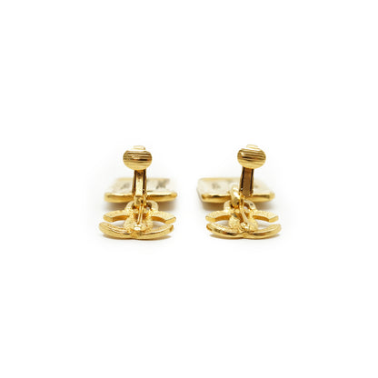 CC 31 Rue Cambon Plate Drop Clip-on Earrings