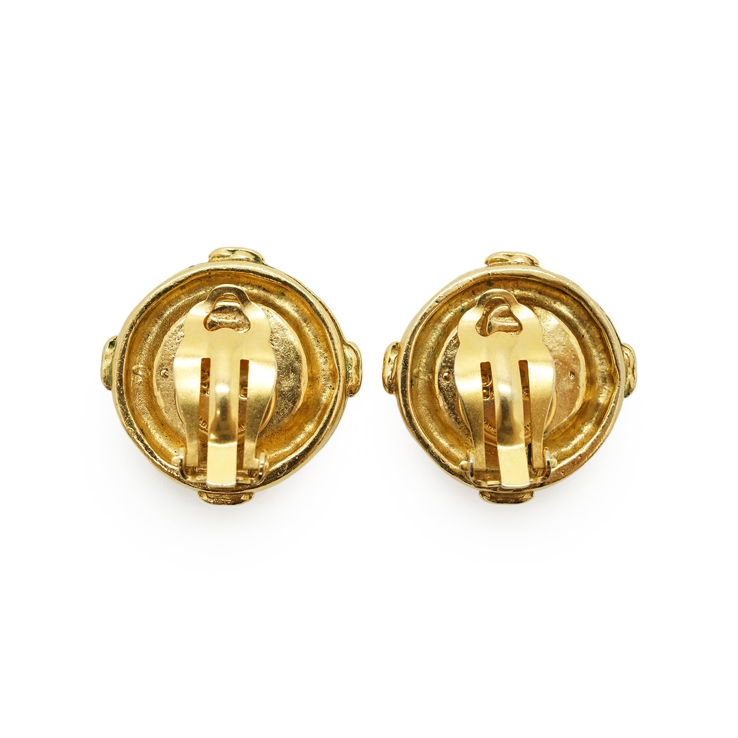 Vintage Multiple CC Round Clip-on Earrings GP