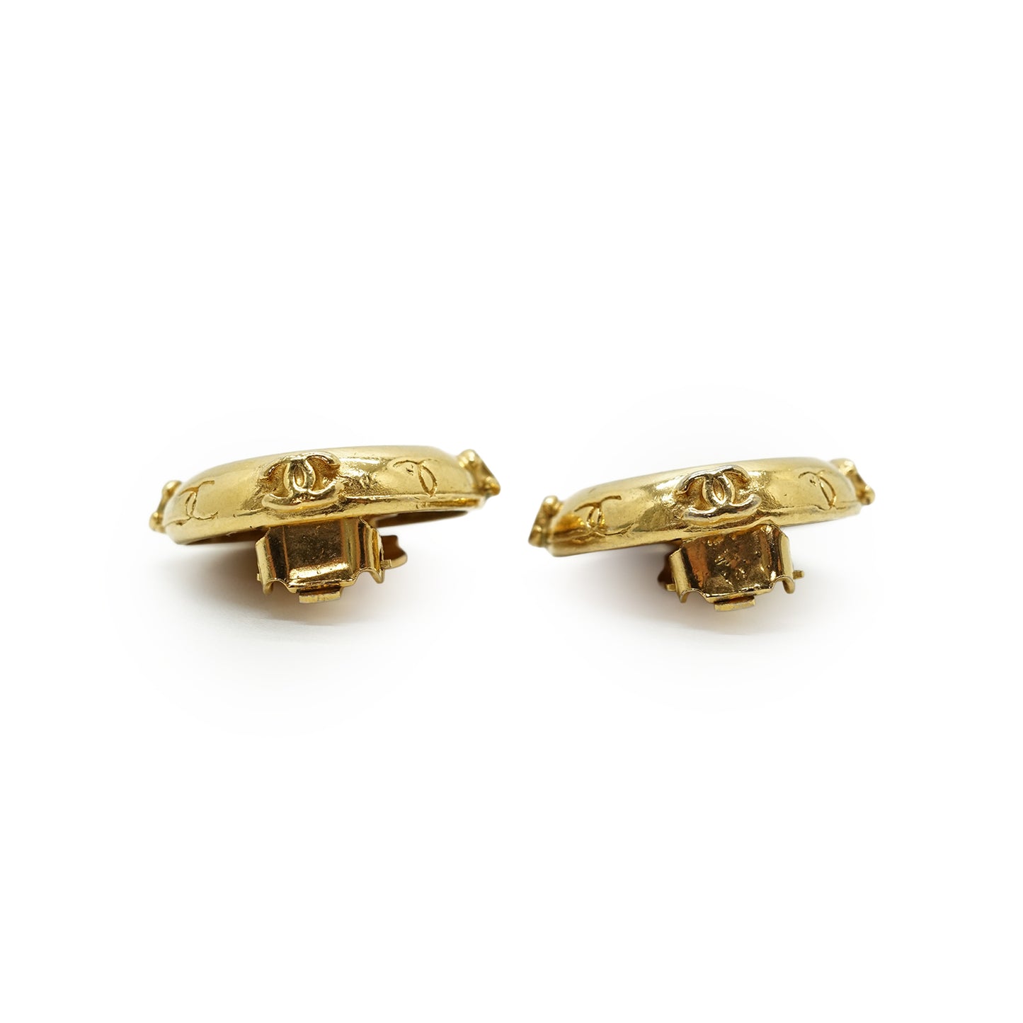 Vintage Multiple CC Round Clip-on Earrings GP