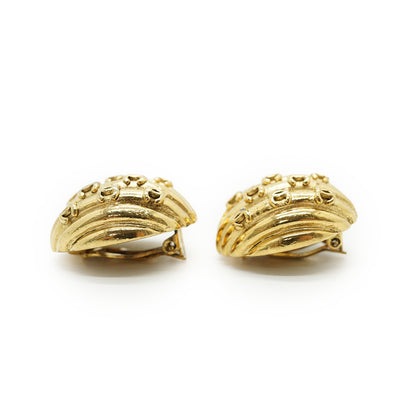 Vintage Multiple CC Shell Clip-on Earrings GP