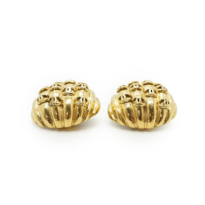 Vintage Multiple CC Shell Clip-on Earrings GP