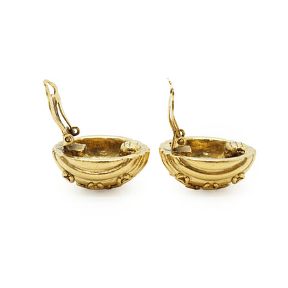 Vintage Multiple CC Shell Clip-on Earrings GP