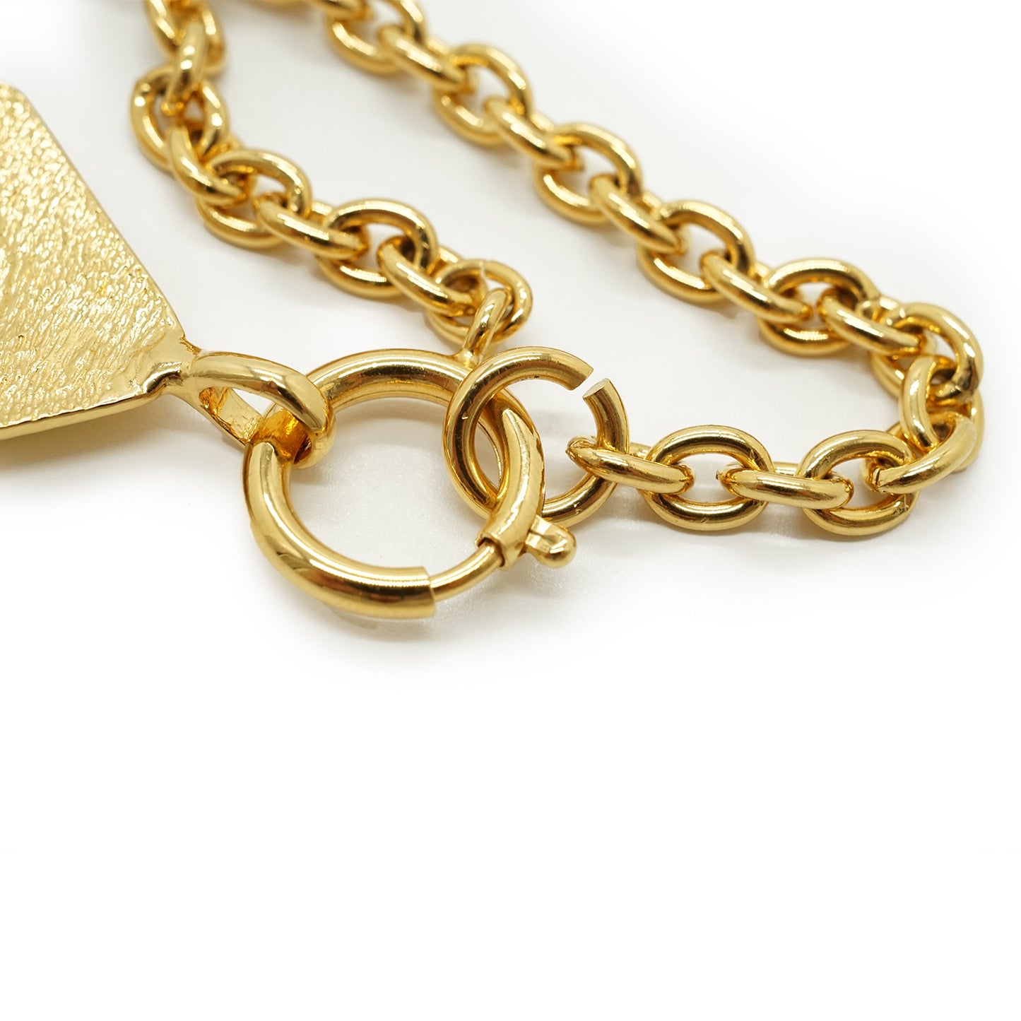 Vintage CC Diamond-shaped Pendant Necklace GP