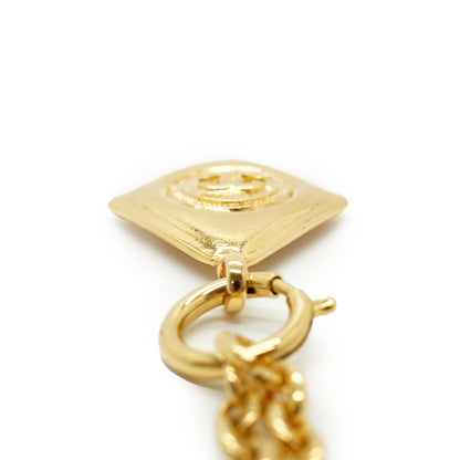Vintage CC Diamond-shaped Pendant Necklace GP