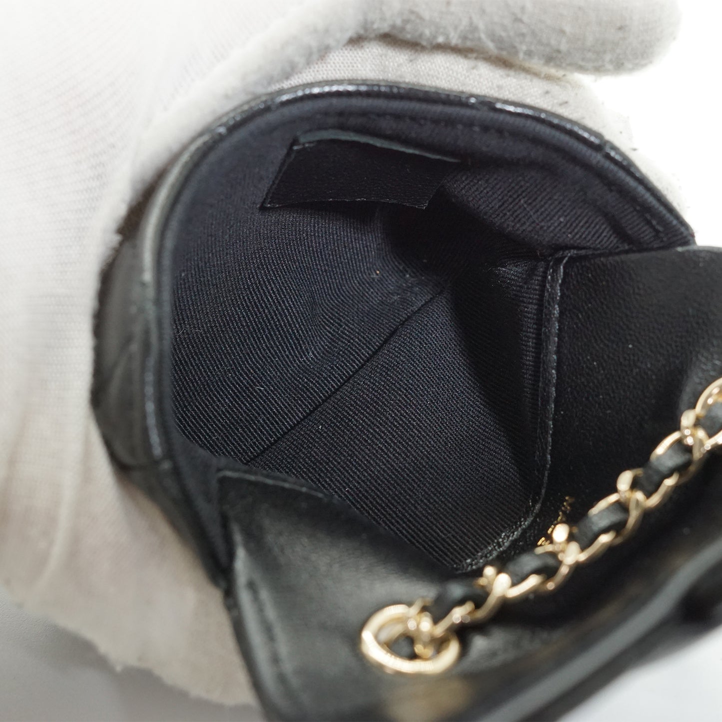 Lambskin Matelasse Ribbon Mini Chain Convertible Shoulder Bag