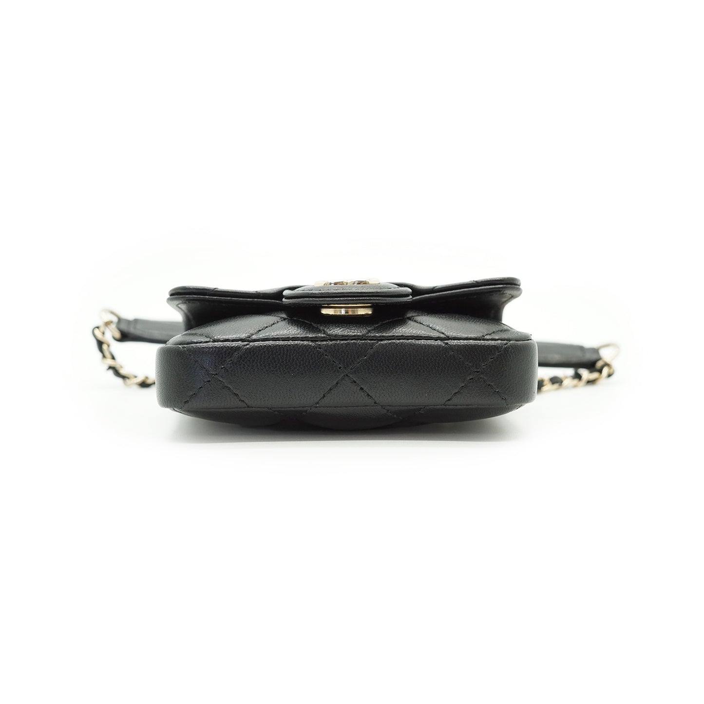Lambskin Matelasse Ribbon Mini Chain Convertible Shoulder Bag