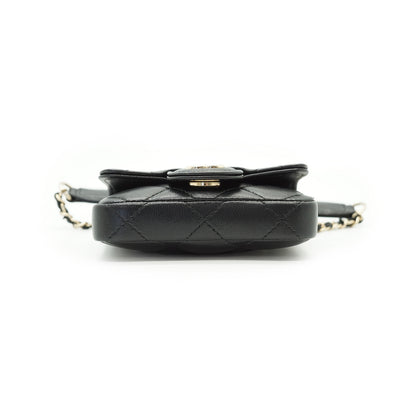 Lambskin Matelasse Ribbon Mini Chain Convertible Shoulder Bag