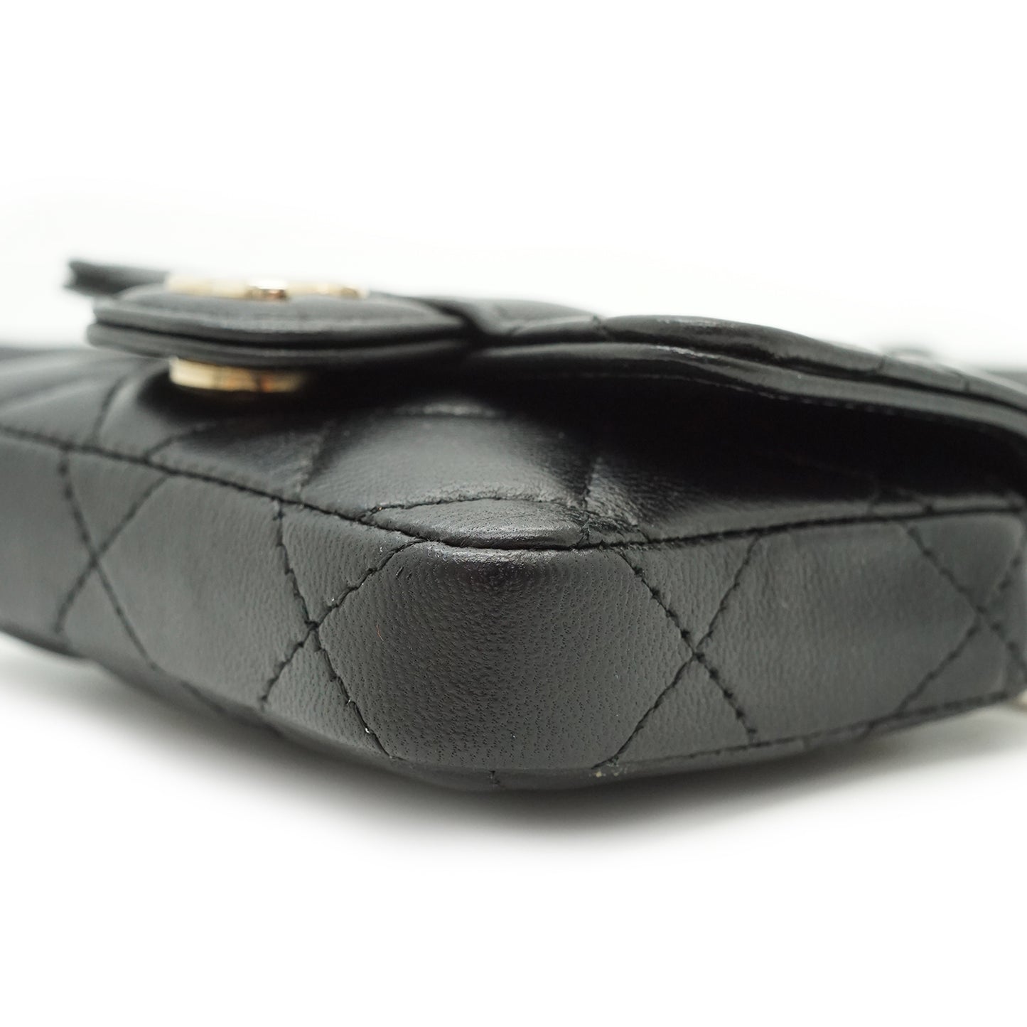 Lambskin Matelasse Ribbon Mini Chain Convertible Shoulder Bag