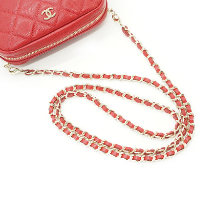CC Caviar Quilted Mini Chain Crossbody Bag