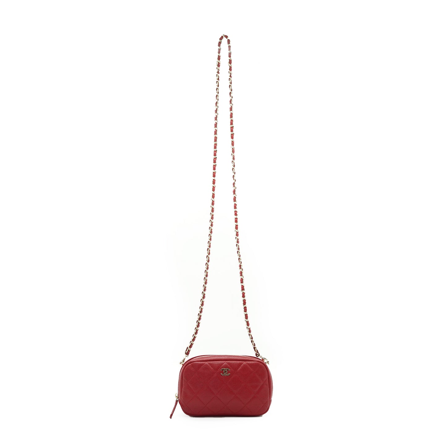 CC Caviar Quilted Mini Chain Crossbody Bag