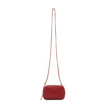 CC Caviar Quilted Mini Chain Crossbody Bag