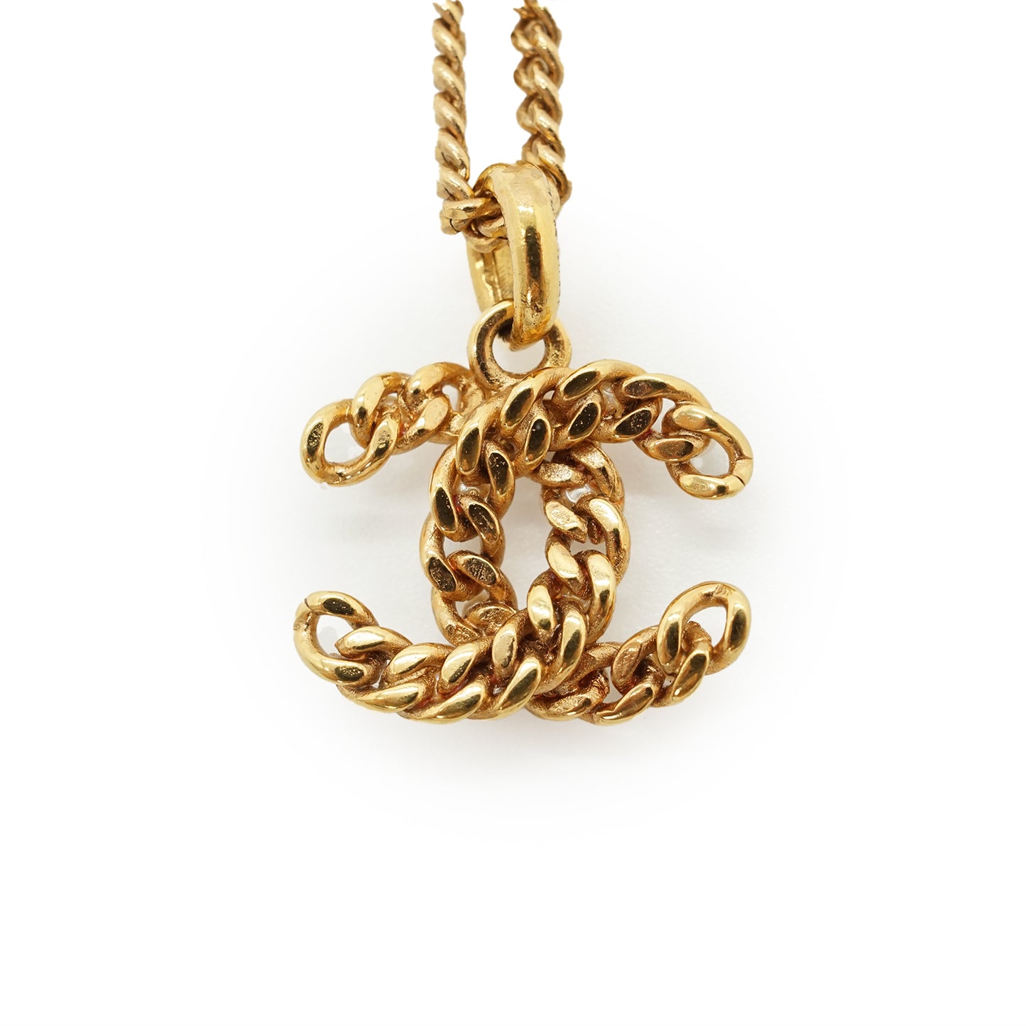 CC Faux Pearl Pendant Necklace