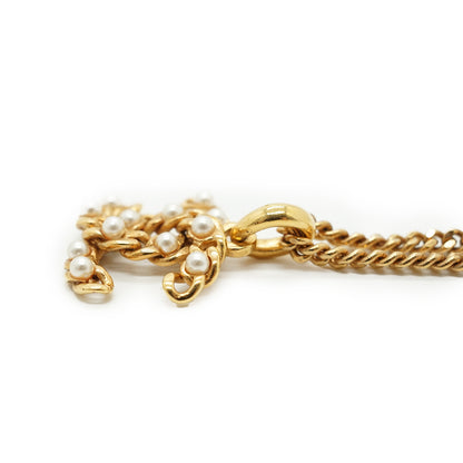 CC Faux Pearl Pendant Necklace