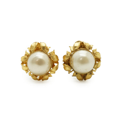 Faux Pearl Round Clip-on Earrings GP