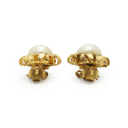Faux Pearl Round Clip-on Earrings GP