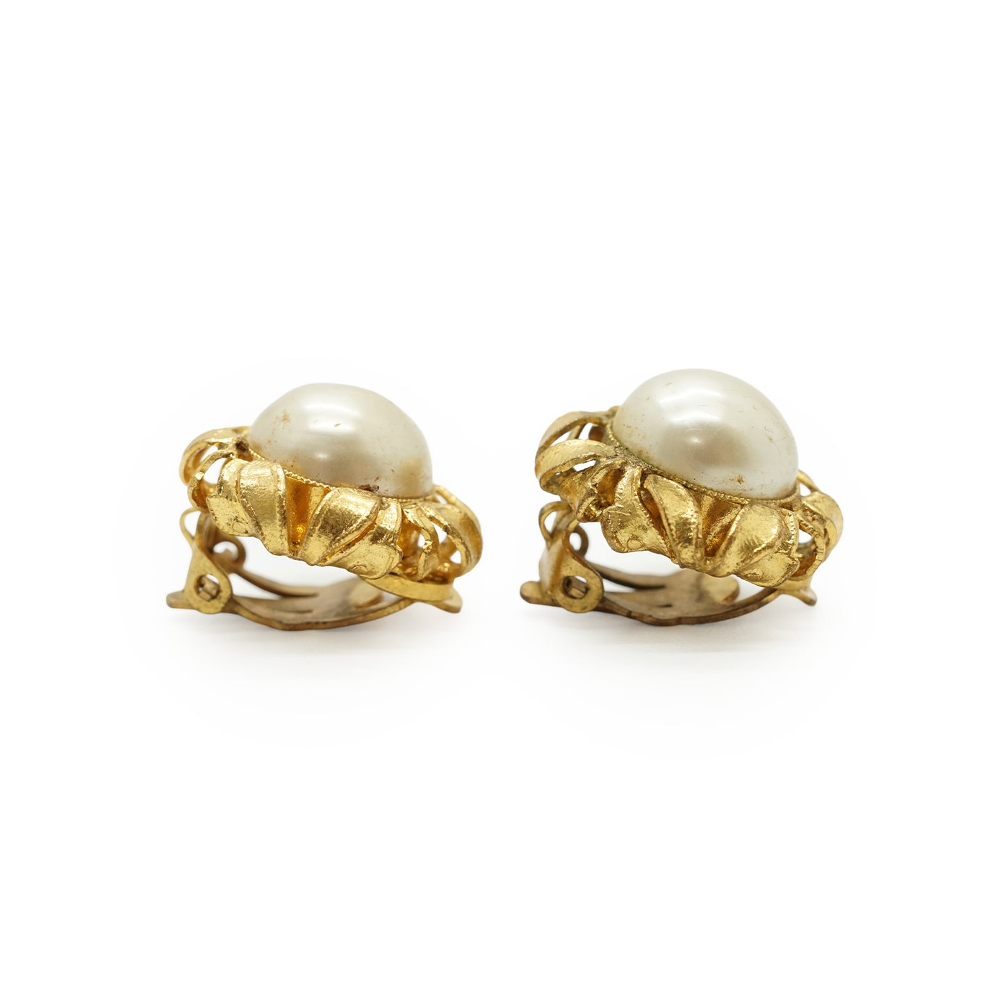 Faux Pearl Round Clip-on Earrings GP