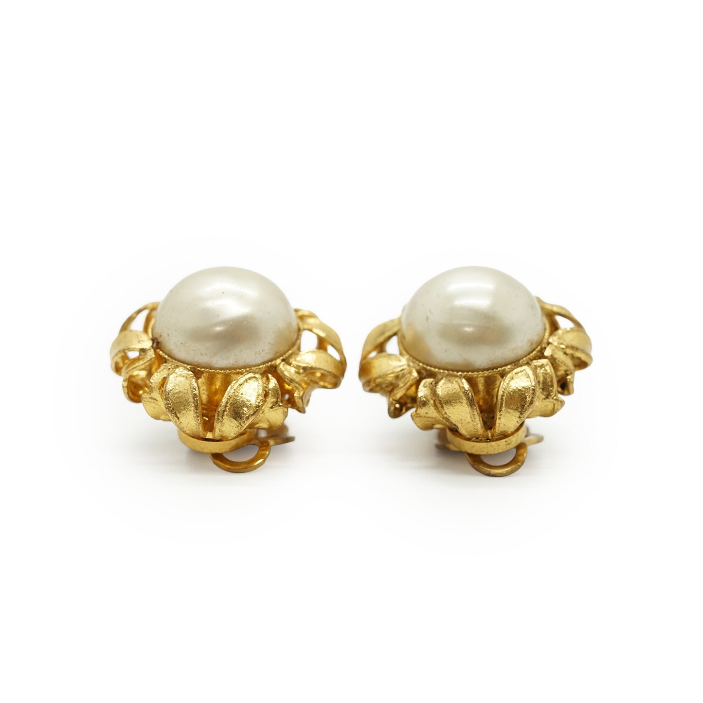 Faux Pearl Round Clip-on Earrings GP