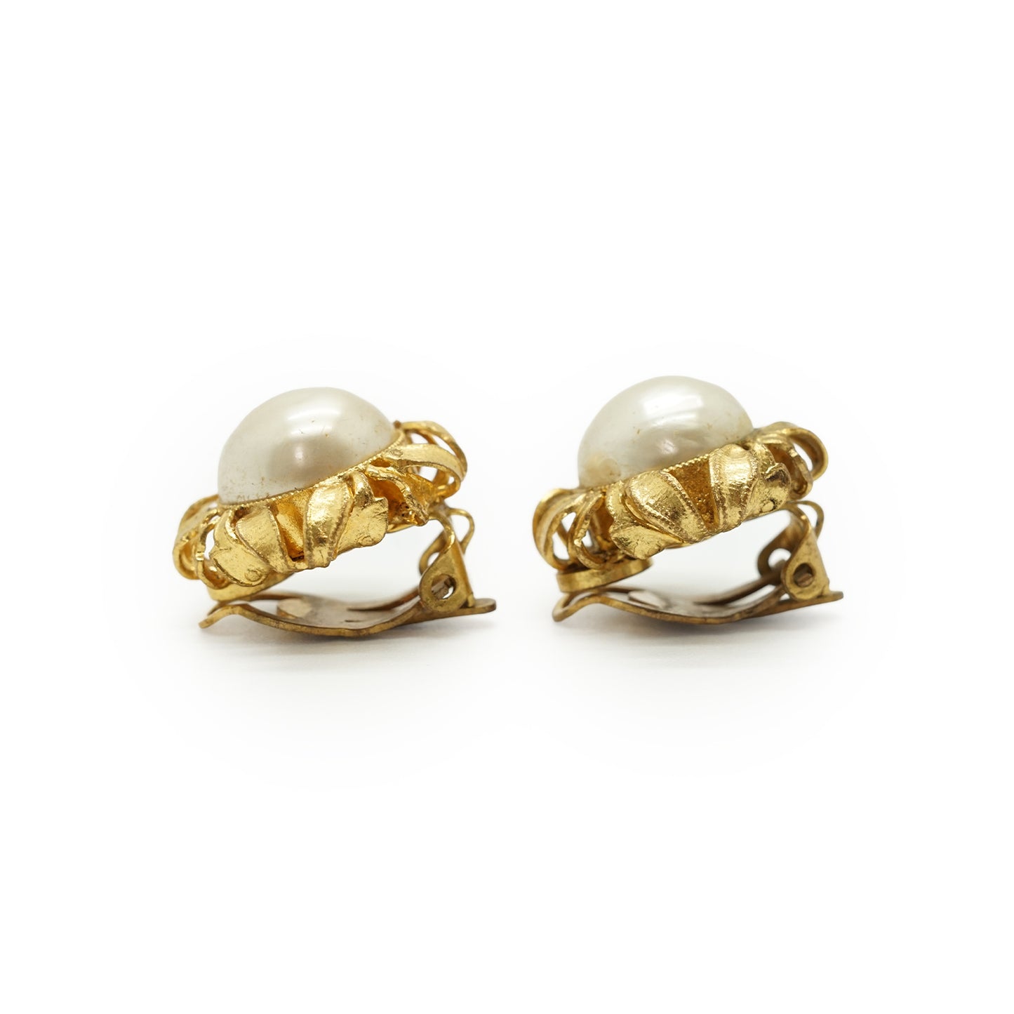 Faux Pearl Round Clip-on Earrings GP