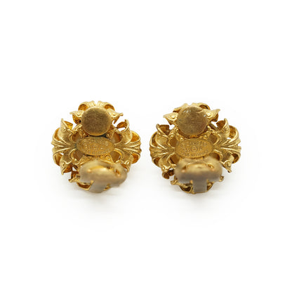 Faux Pearl Round Clip-on Earrings GP