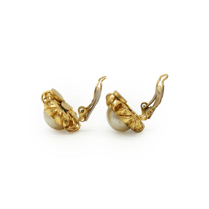 Faux Pearl Round Clip-on Earrings GP