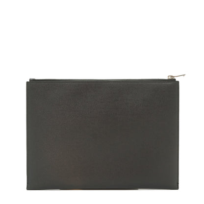 Grain de Poudre Leather Zipped Clutch Pouch