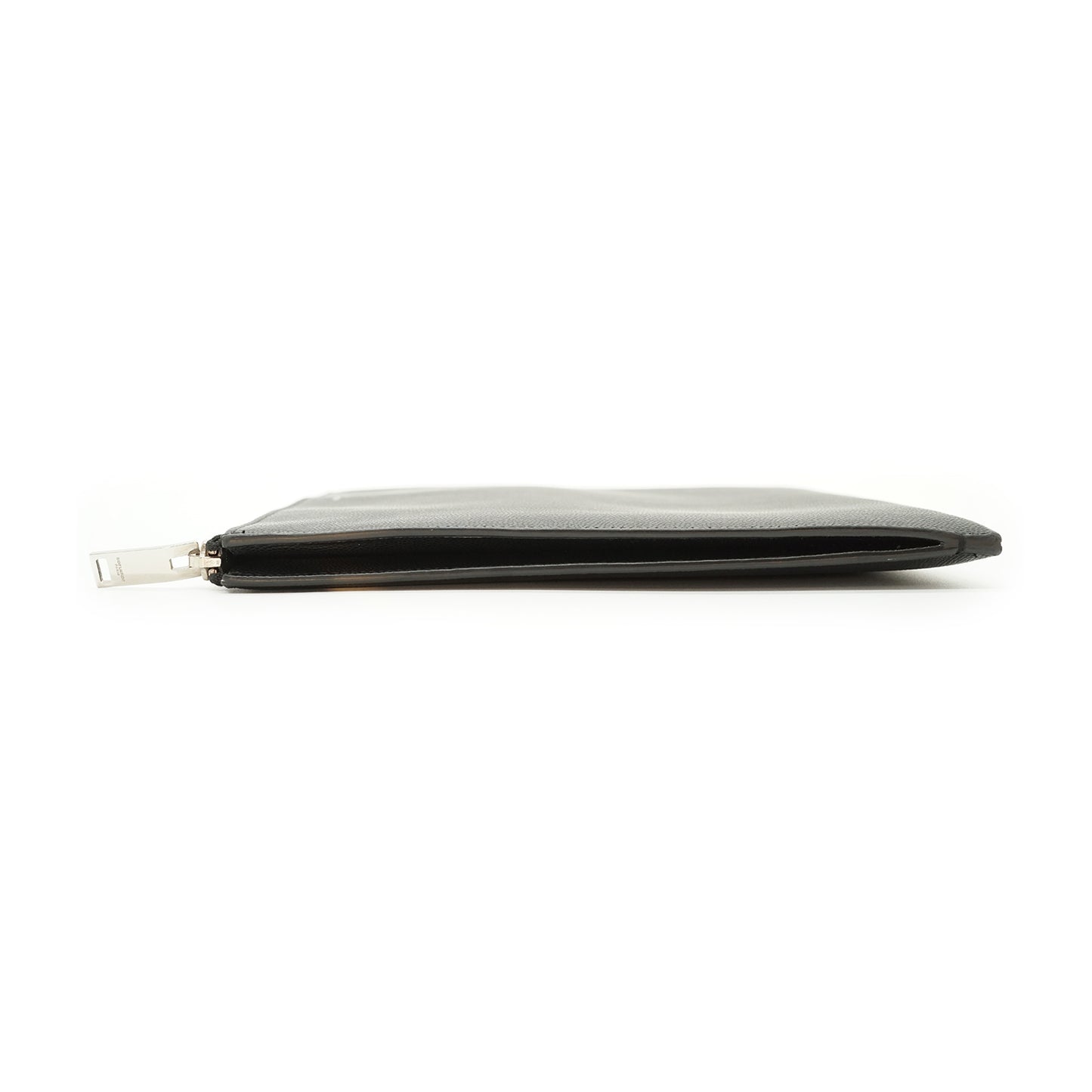 Grain de Poudre Leather Zipped Clutch Pouch