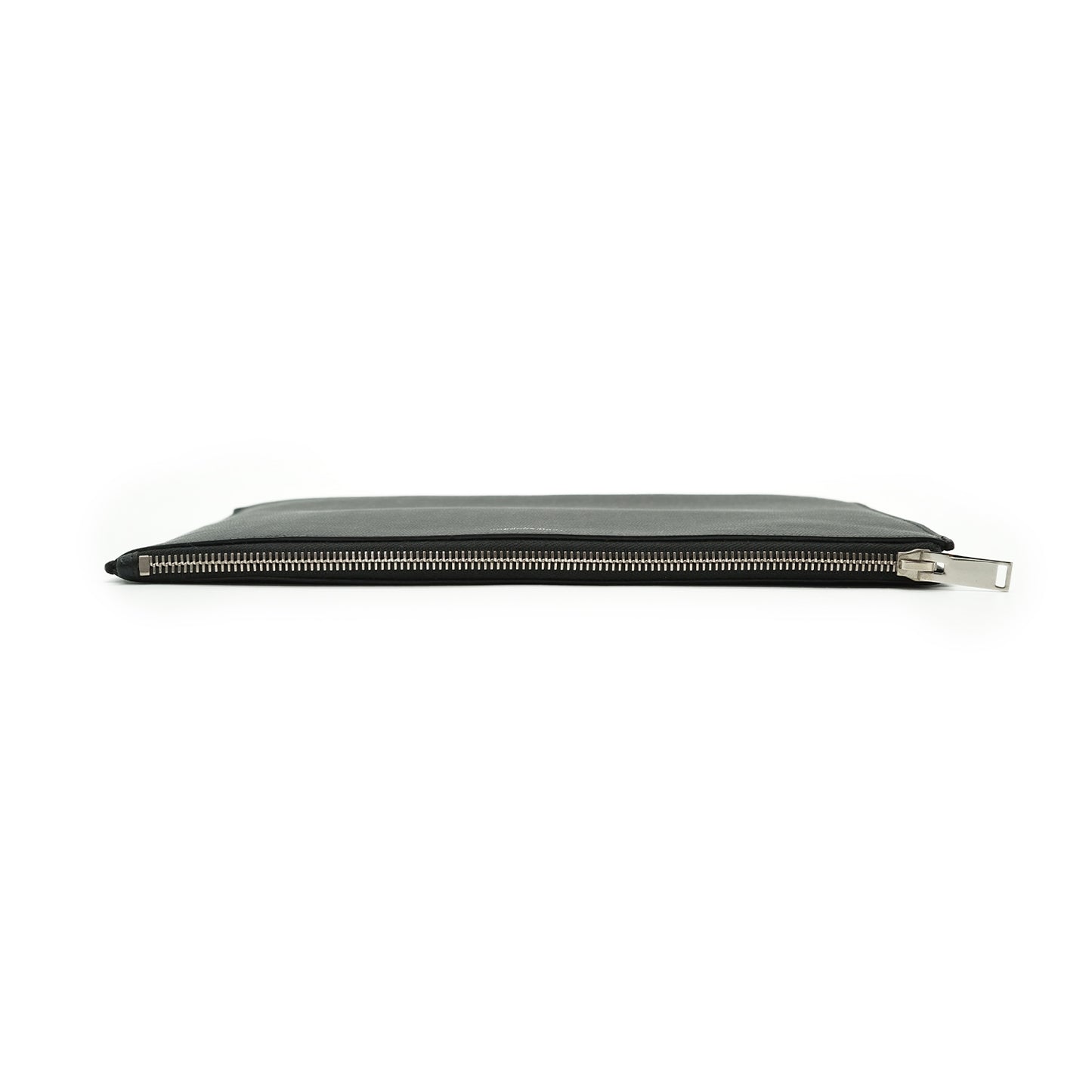 Grain de Poudre Leather Zipped Clutch Pouch