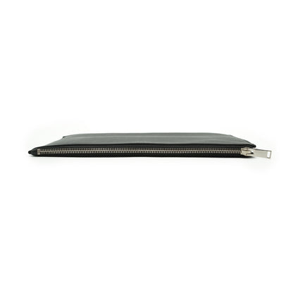 Grain de Poudre Leather Zipped Clutch Pouch