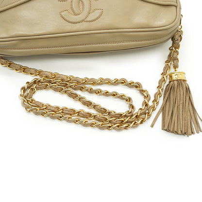 Lambskin Matelasse Fringe Chain Shoulder Bag
