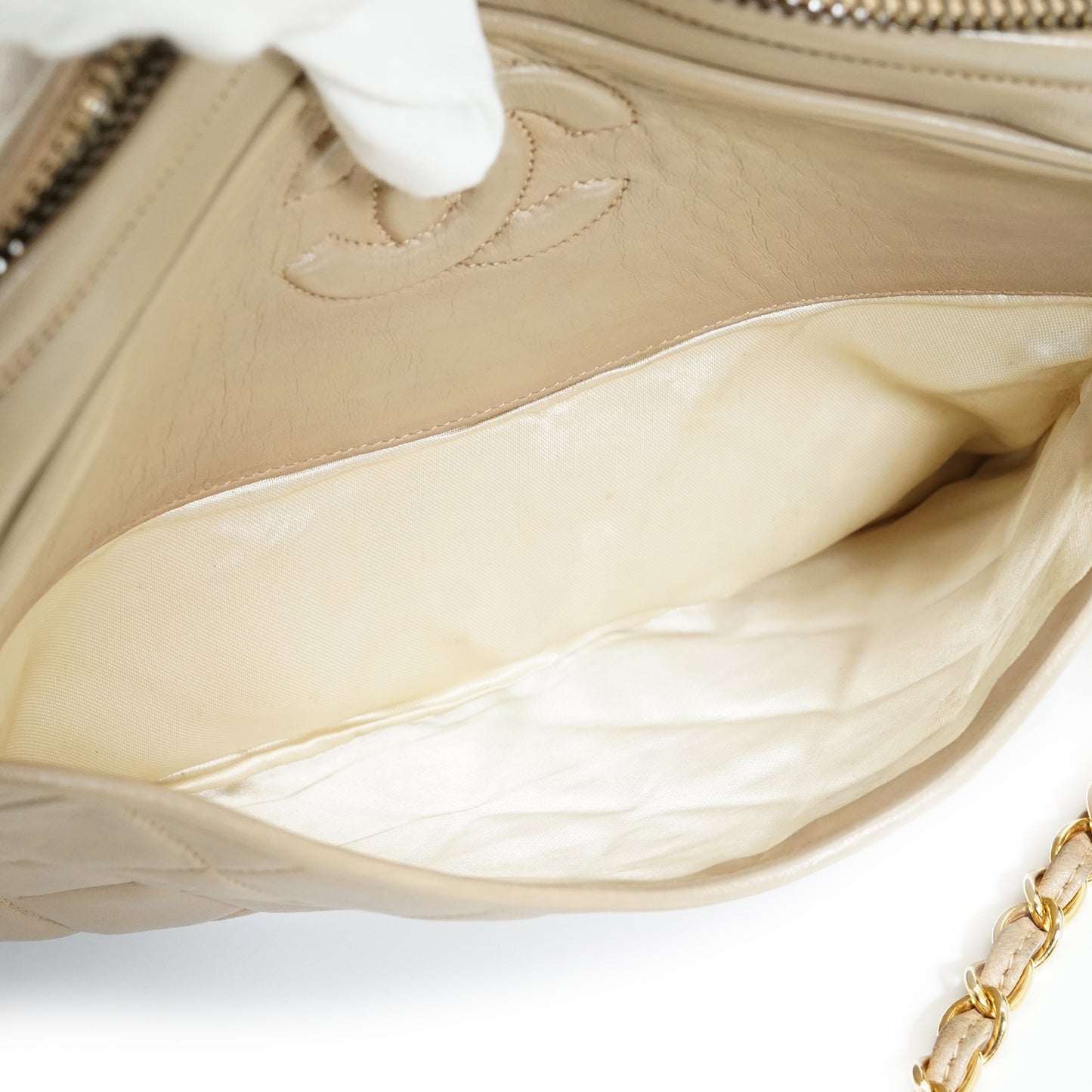 Lambskin Matelasse Fringe Chain Shoulder Bag