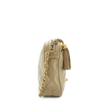 Lambskin Matelasse Fringe Chain Shoulder Bag