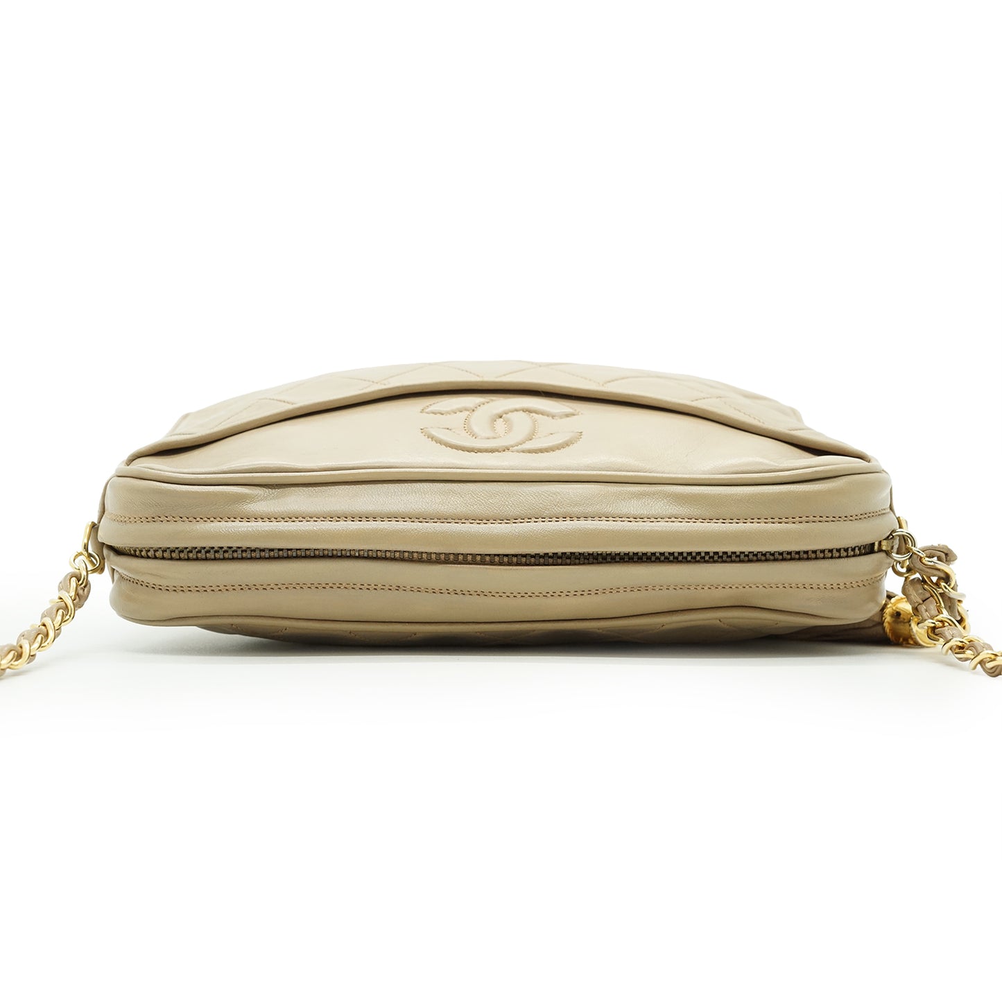 Lambskin Matelasse Fringe Chain Shoulder Bag