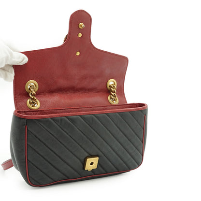 GG Marmont Torchon Bicolor Small Chain Shoulder Bag