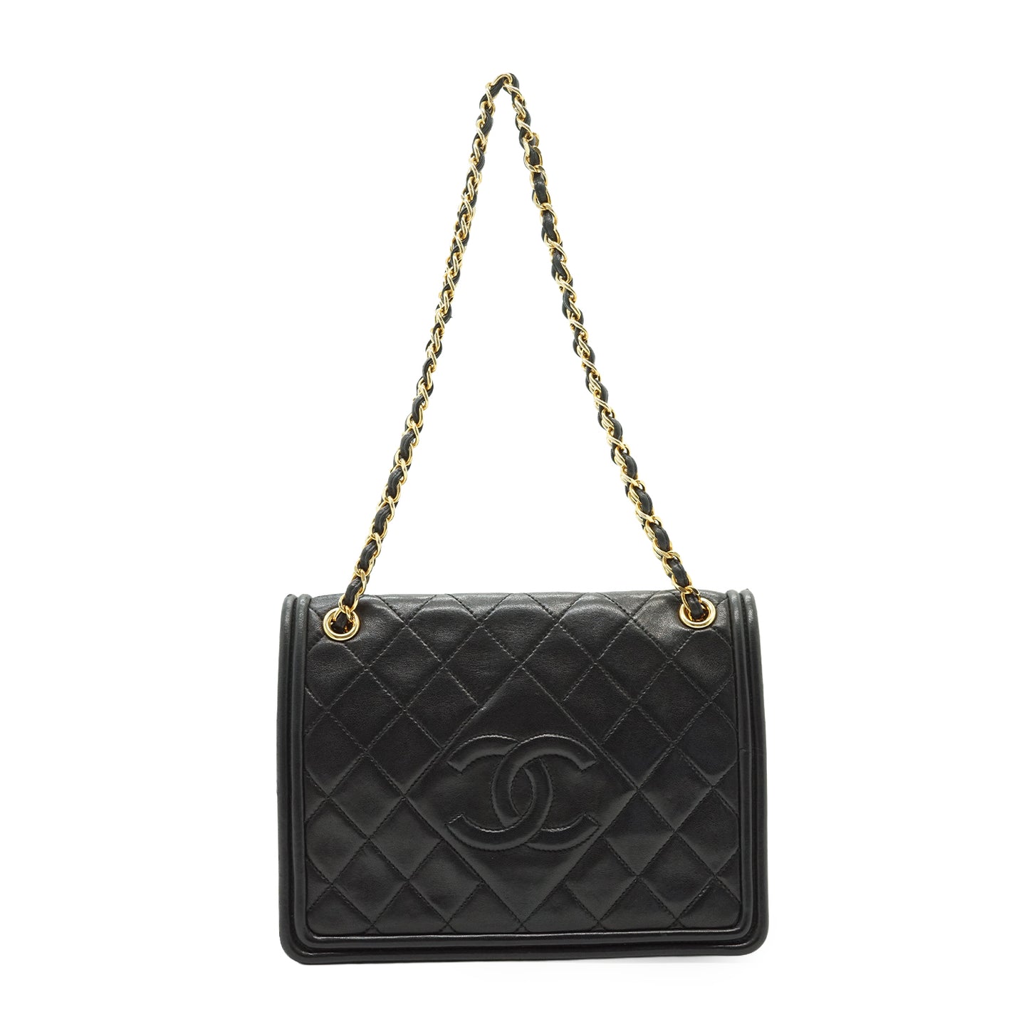 Vintage CC Lambskin Matelasse Square Chain Shoulder Bag