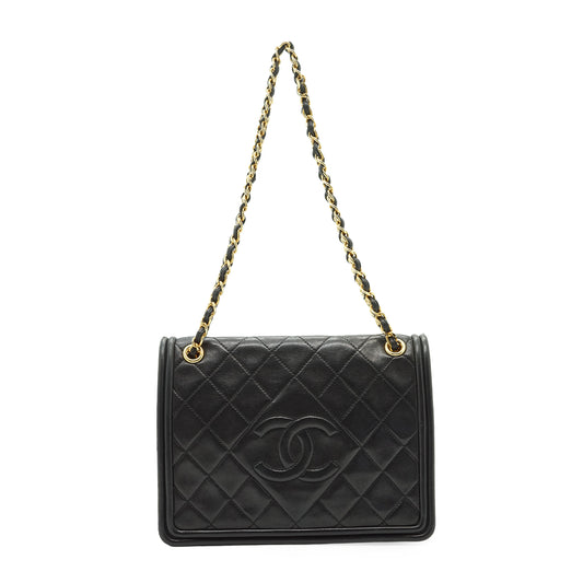 Vintage CC Lambskin Matelasse Square Chain Shoulder Bag