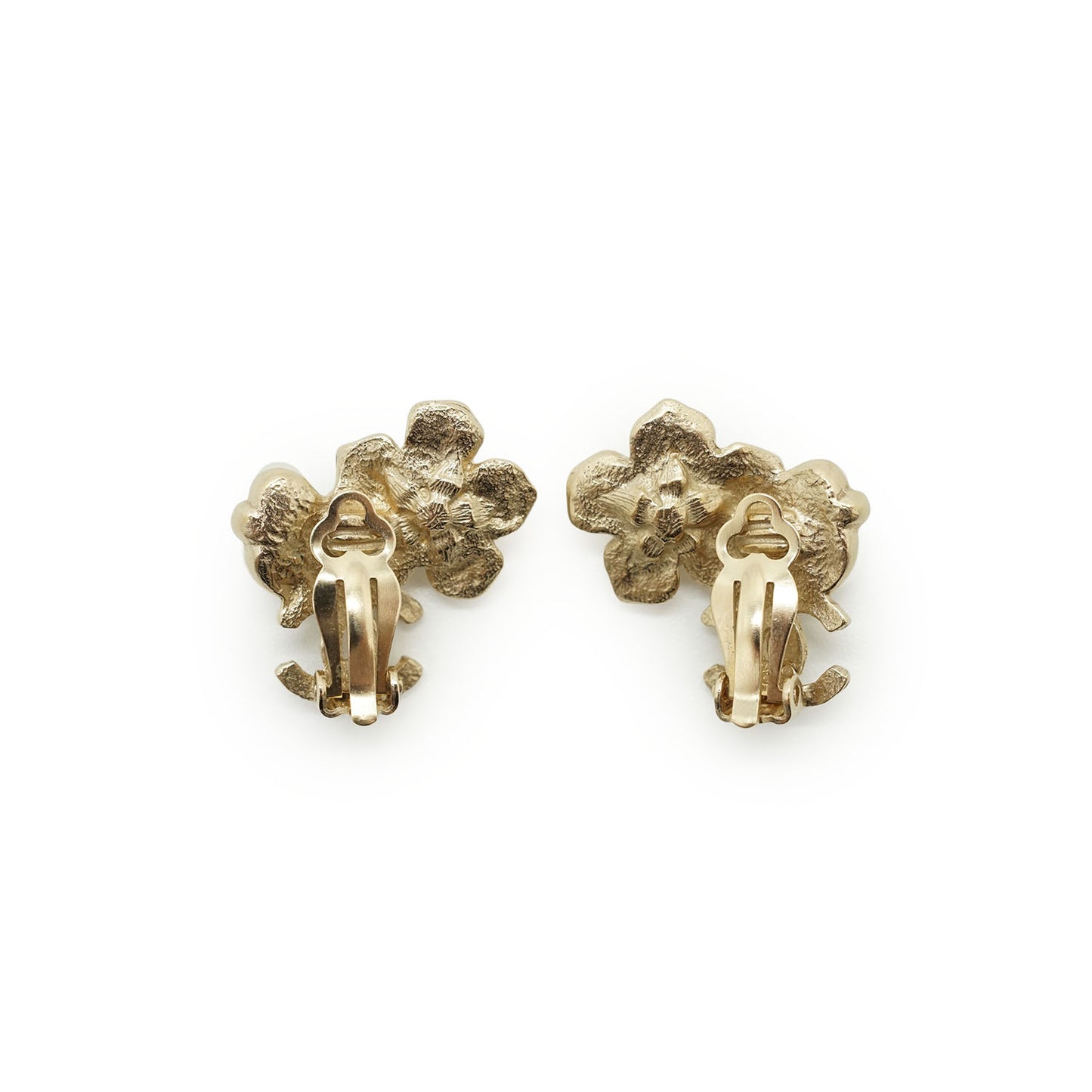 CC Camellia Flower Faux Pearl Clip-on Earrings GP